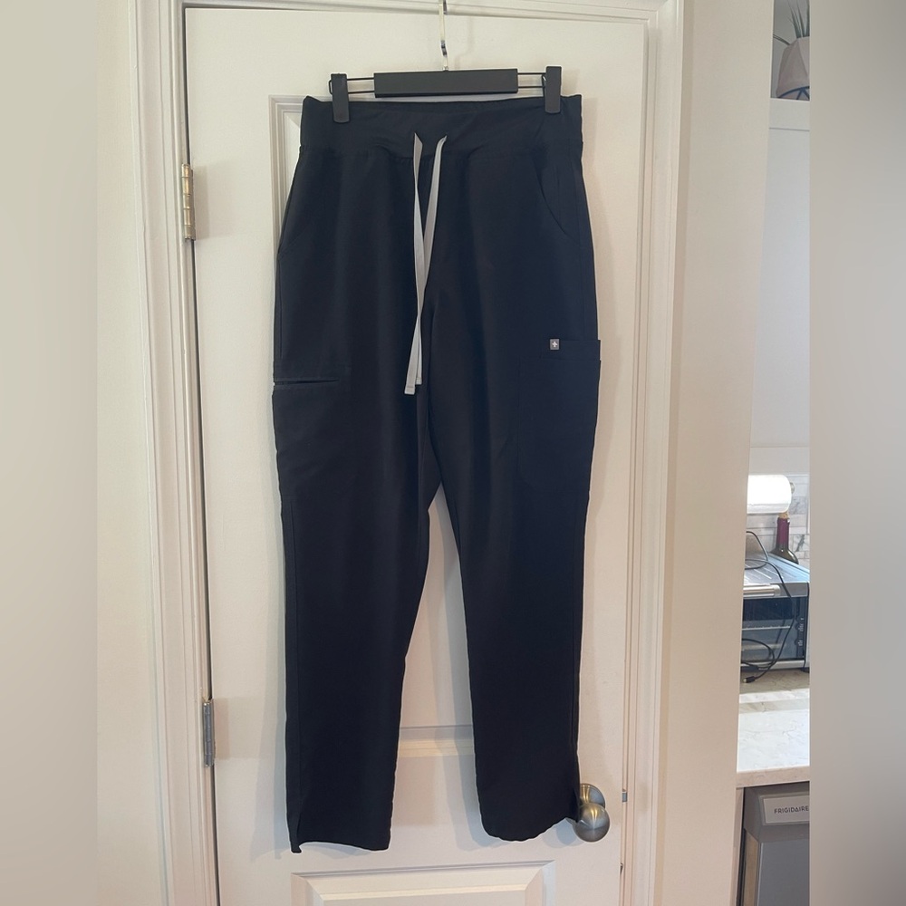 Black Yola High Waisted 2.0 Skinny Scrub Pants
